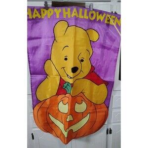 Disney Winnie The Pooh Happy Halloween Meadow Creek Yard Flag Wall Decoration